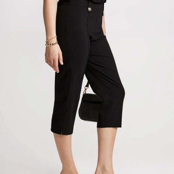 Laura Navy Straight Leg Pull-On Capris - Picture 2 of 10